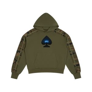Hustle Boxy Camo Paneled Hoodie