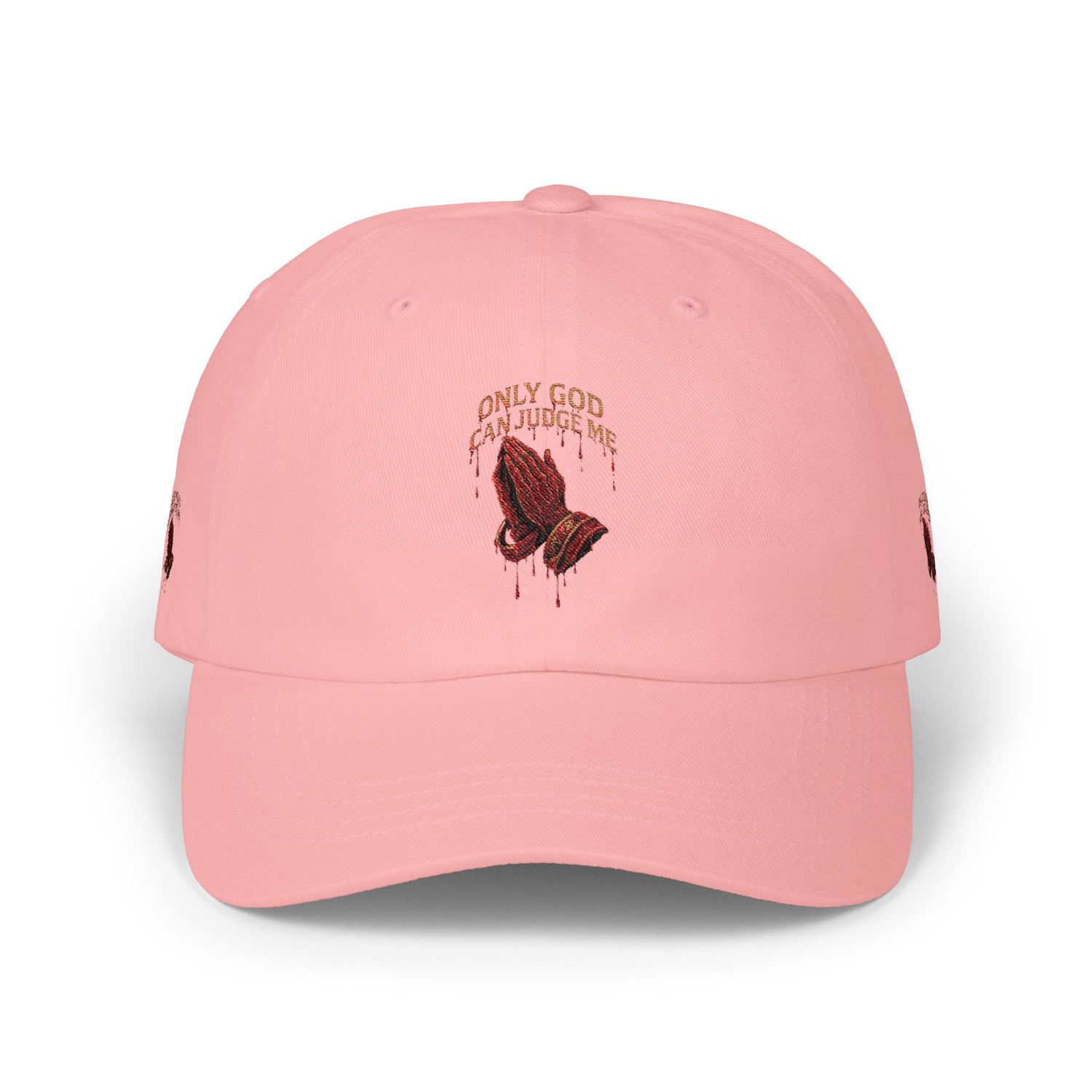 PRAYING HANDS Embroidered Cap White Baseball Hat - Image 10