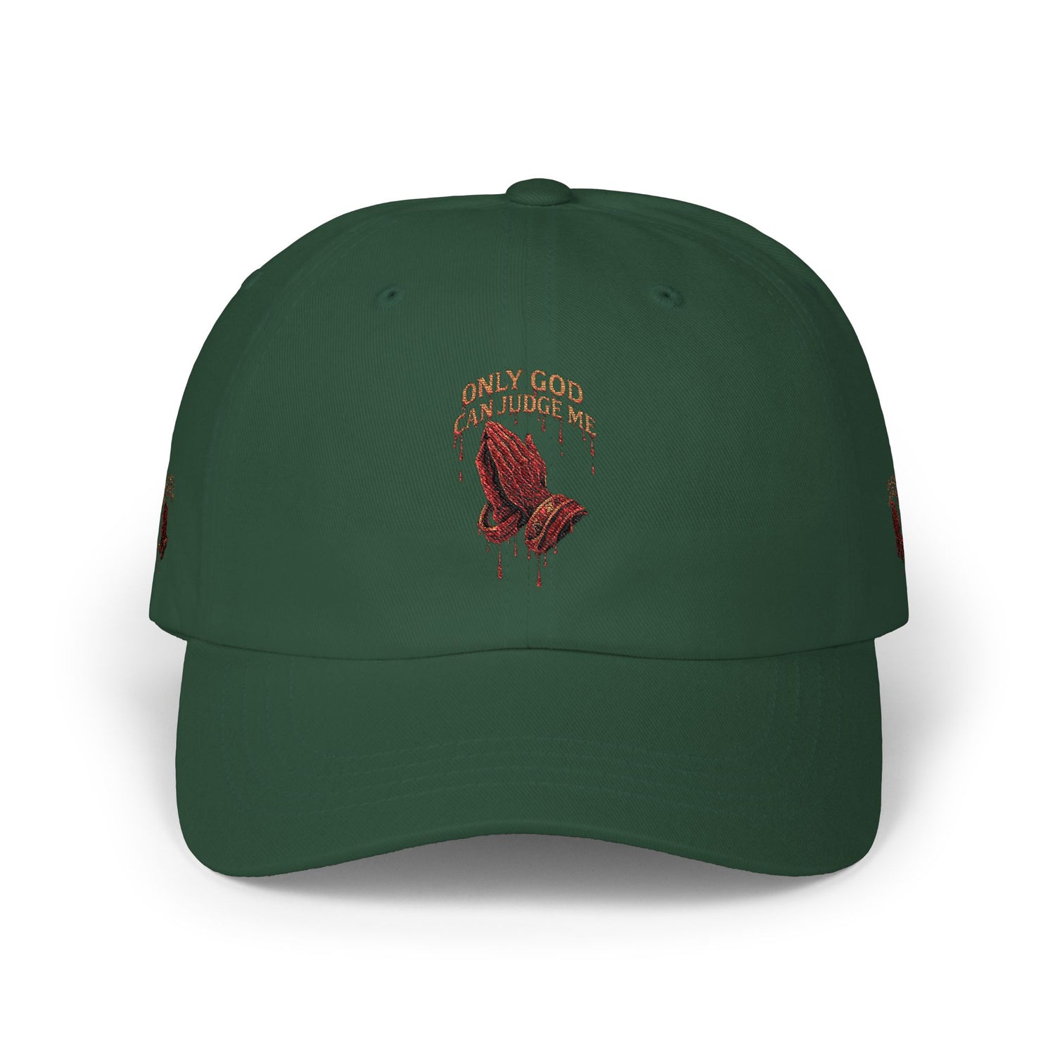 PRAYING HANDS Embroidered Cap White Baseball Hat - Image 5