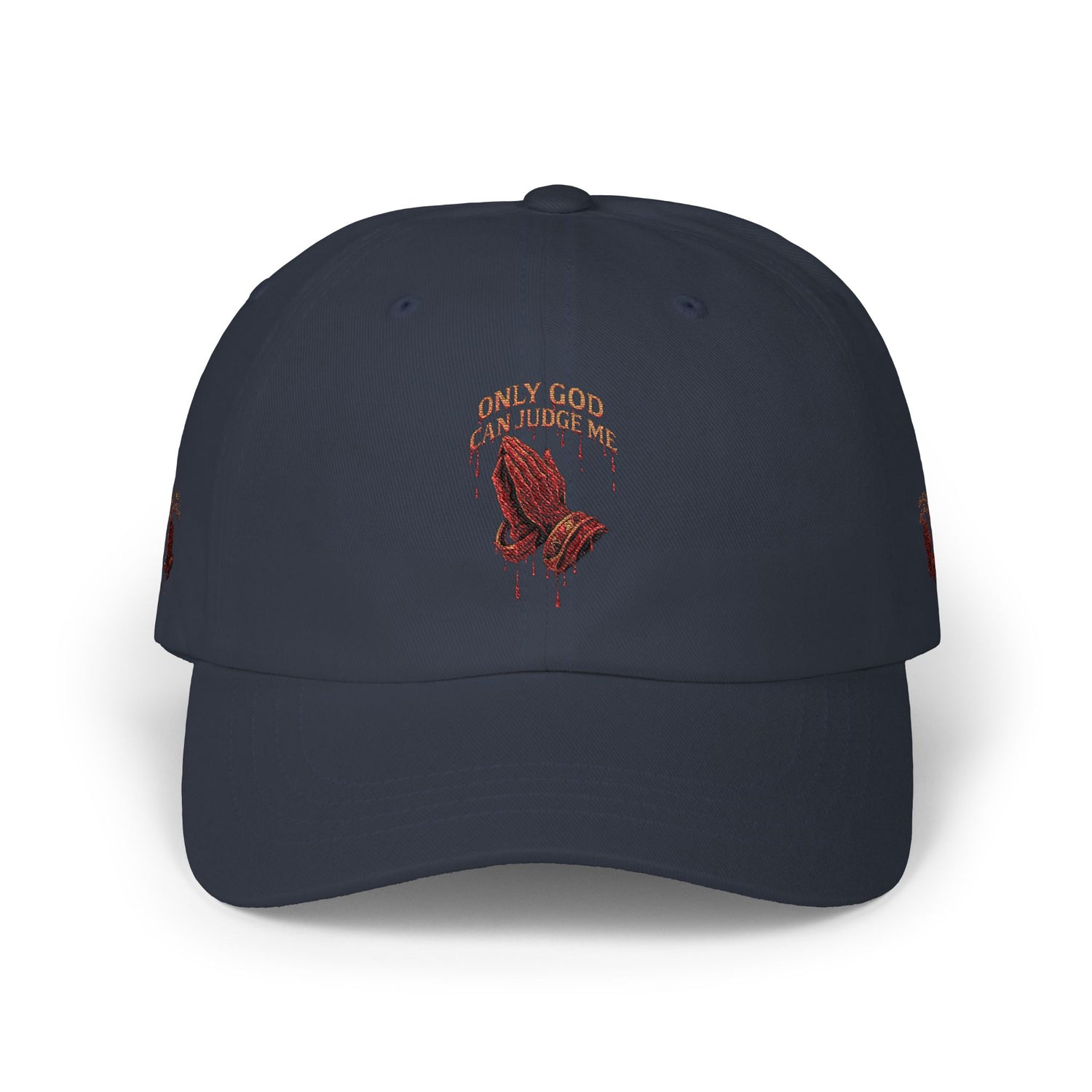 PRAYING HANDS Embroidered Cap White Baseball Hat - Image 7