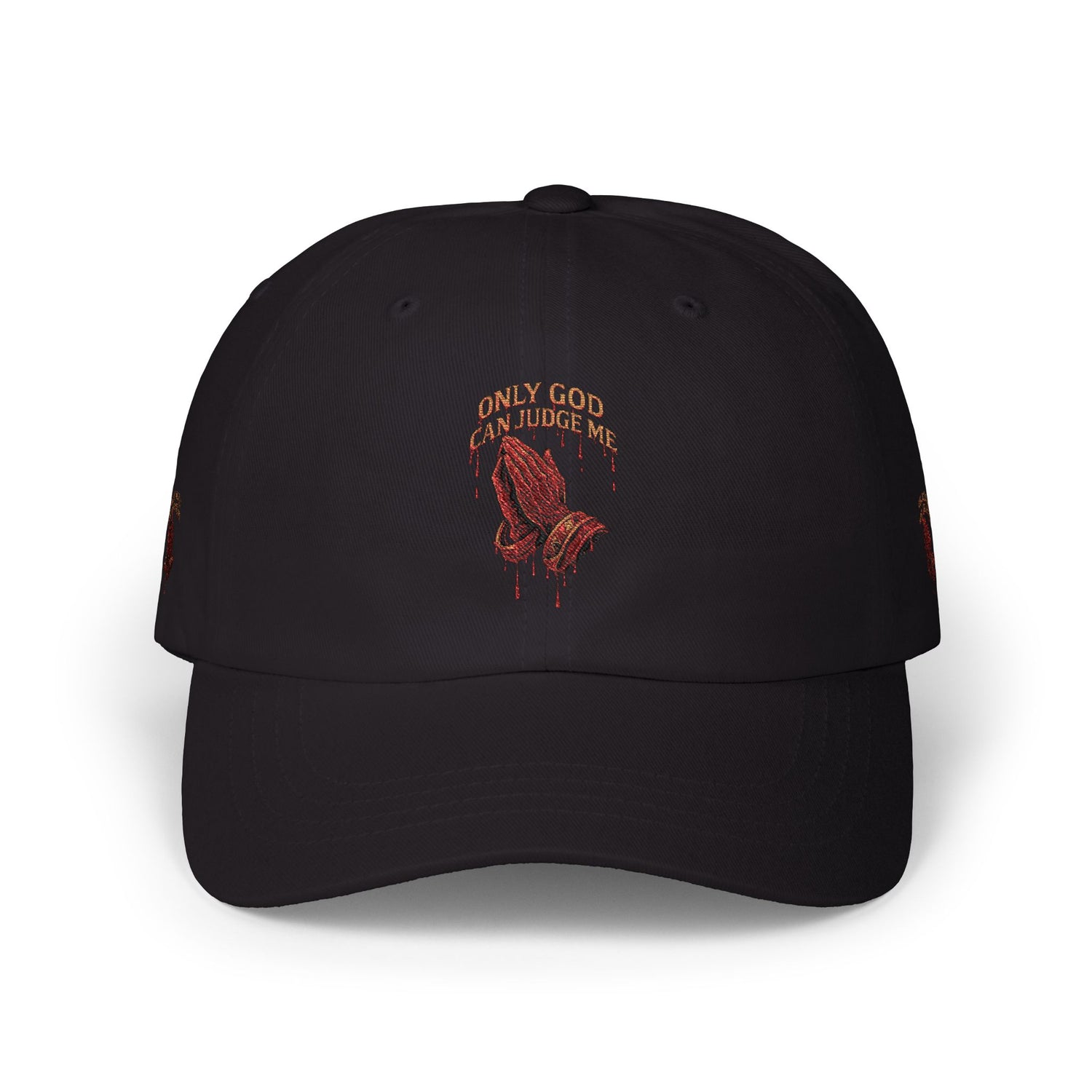 PRAYING HANDS Embroidered Cap White Baseball Hat - Image 8