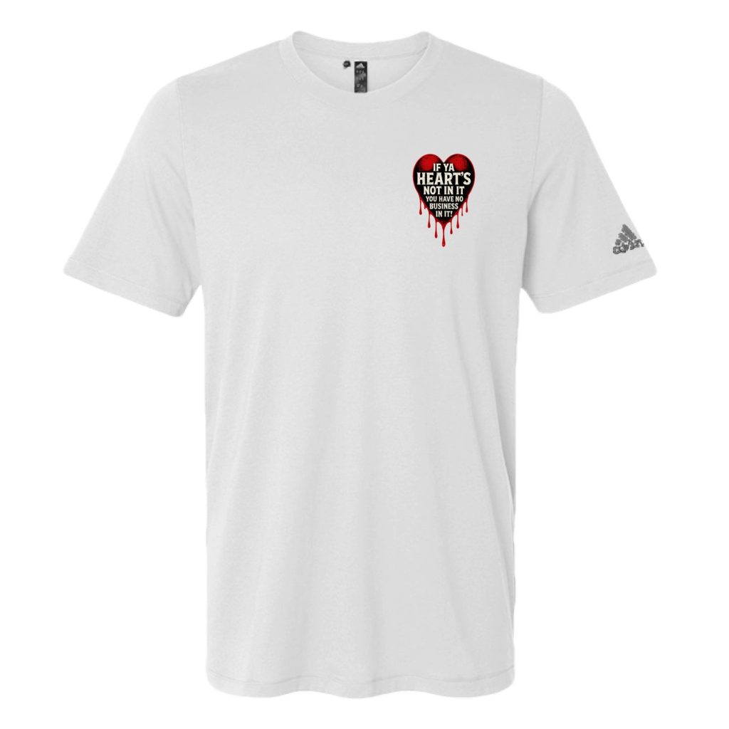 CUSTOM MADE HEART FELT ADIDAS T-SHIRT