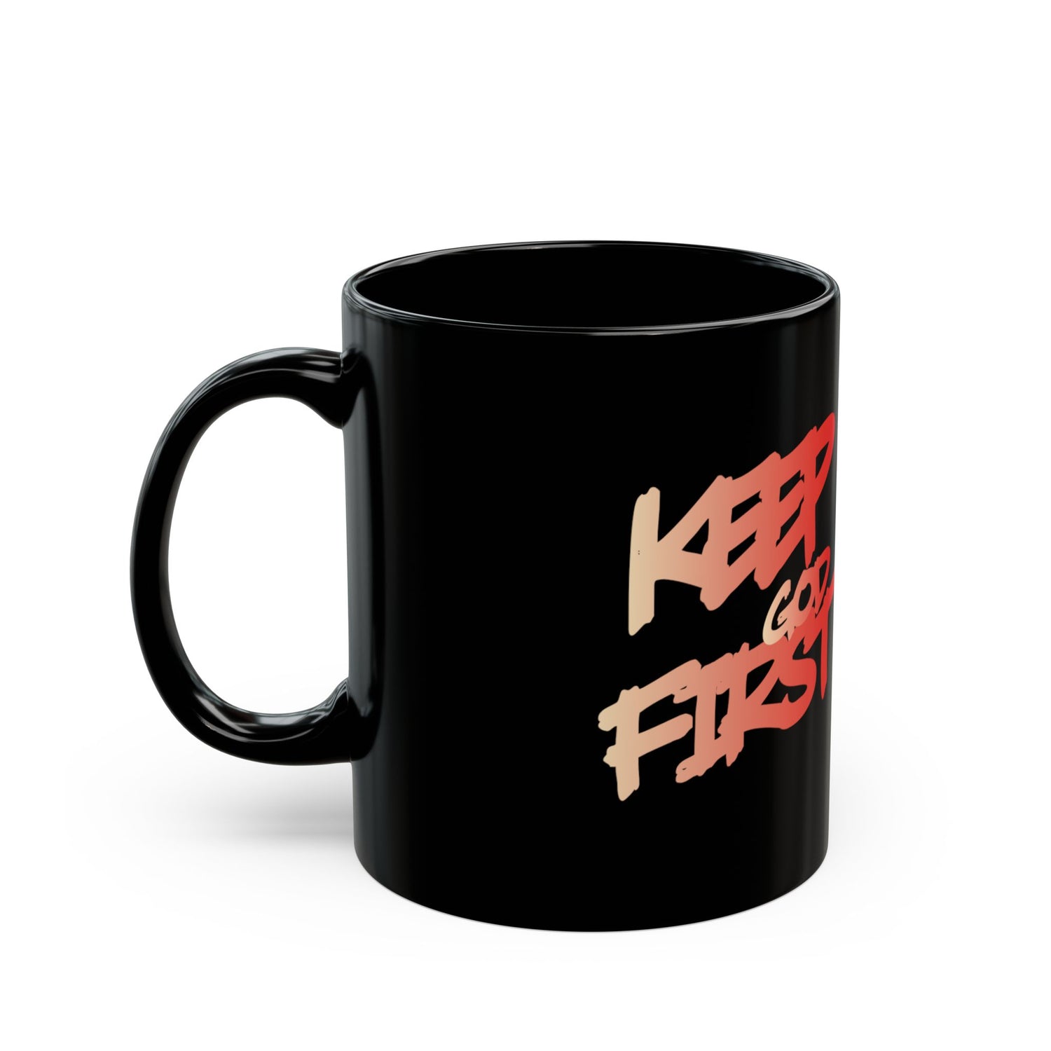 Keep God First Black Coffee Mug — Inspirational Christian Faith Gift (11oz/15oz) - Image 4
