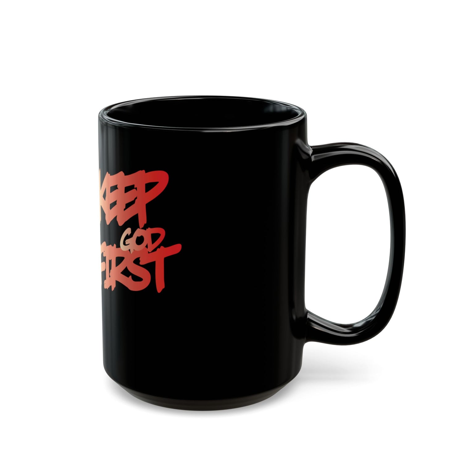 Keep God First Black Coffee Mug — Inspirational Christian Faith Gift (11oz/15oz) - Image 6