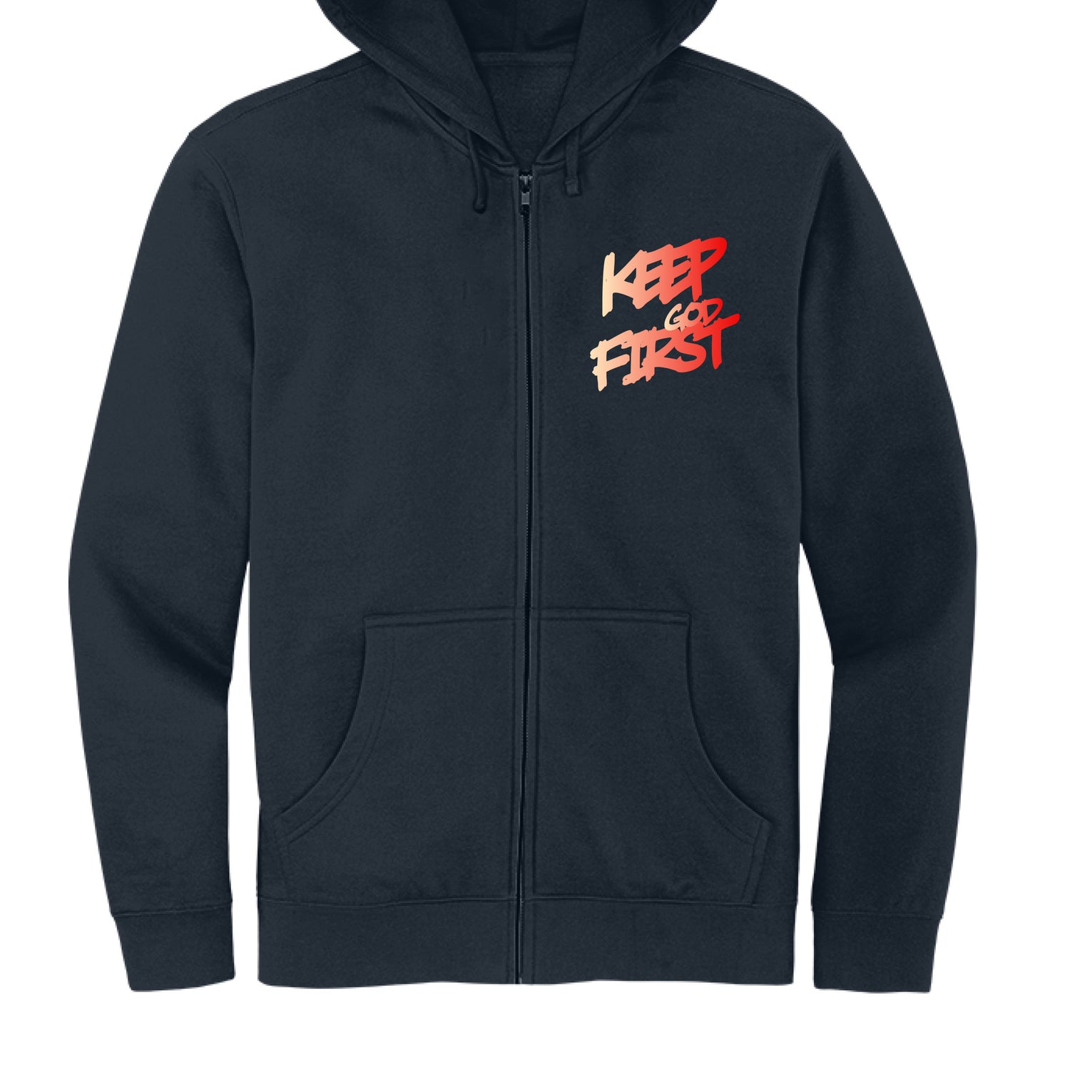 Keep God First Fleece Full-Zip Hoodie
