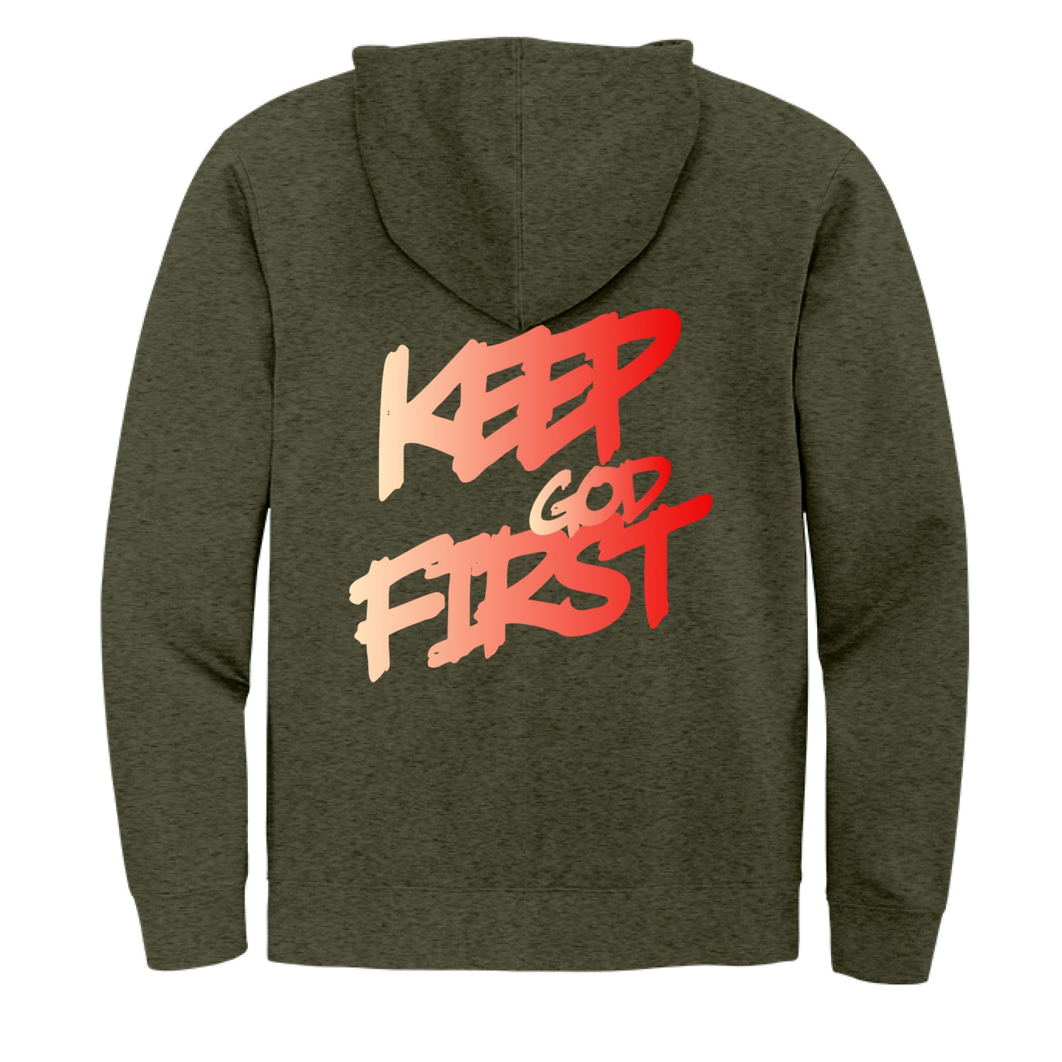 Keep God First Fleece Full-Zip Hoodie - Image 6