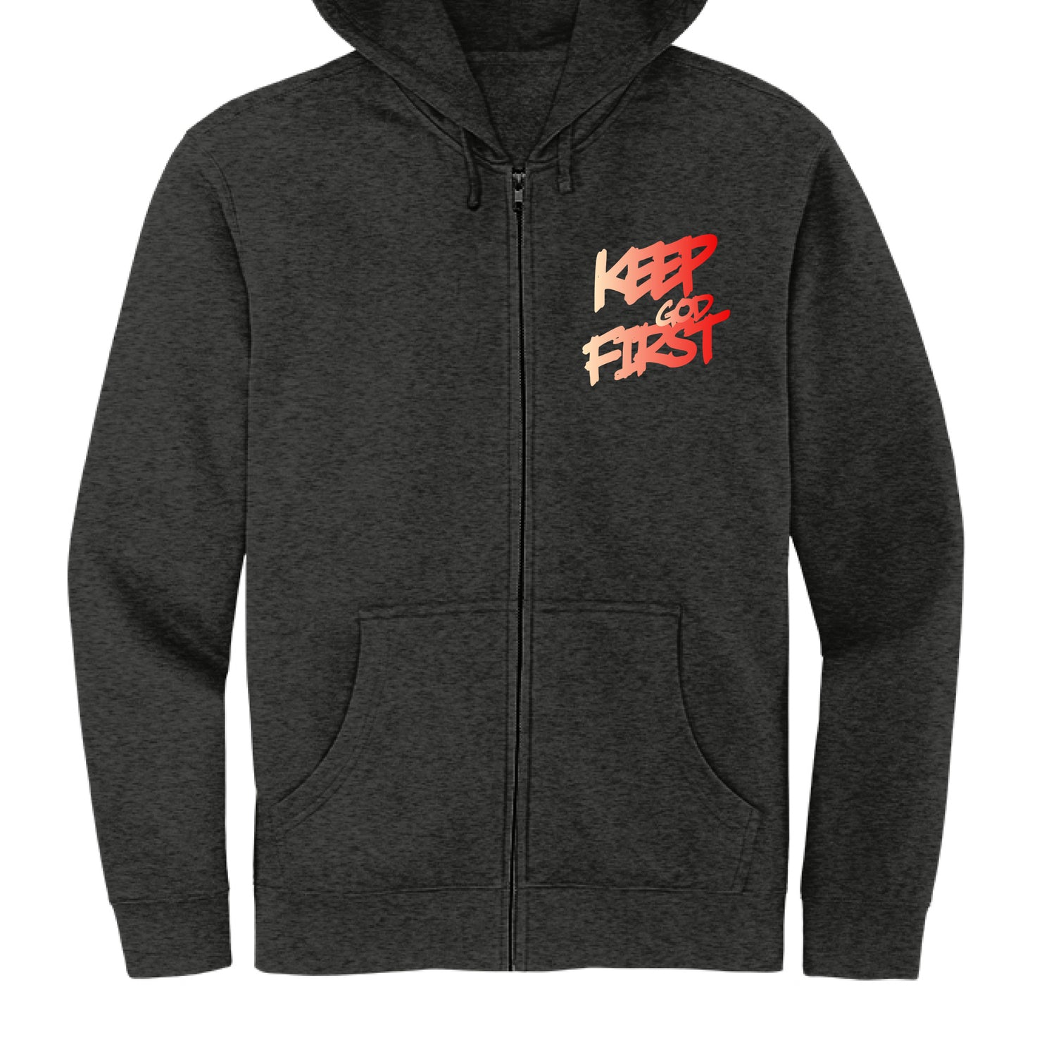 Keep God First Fleece Full-Zip Hoodie - Image 7