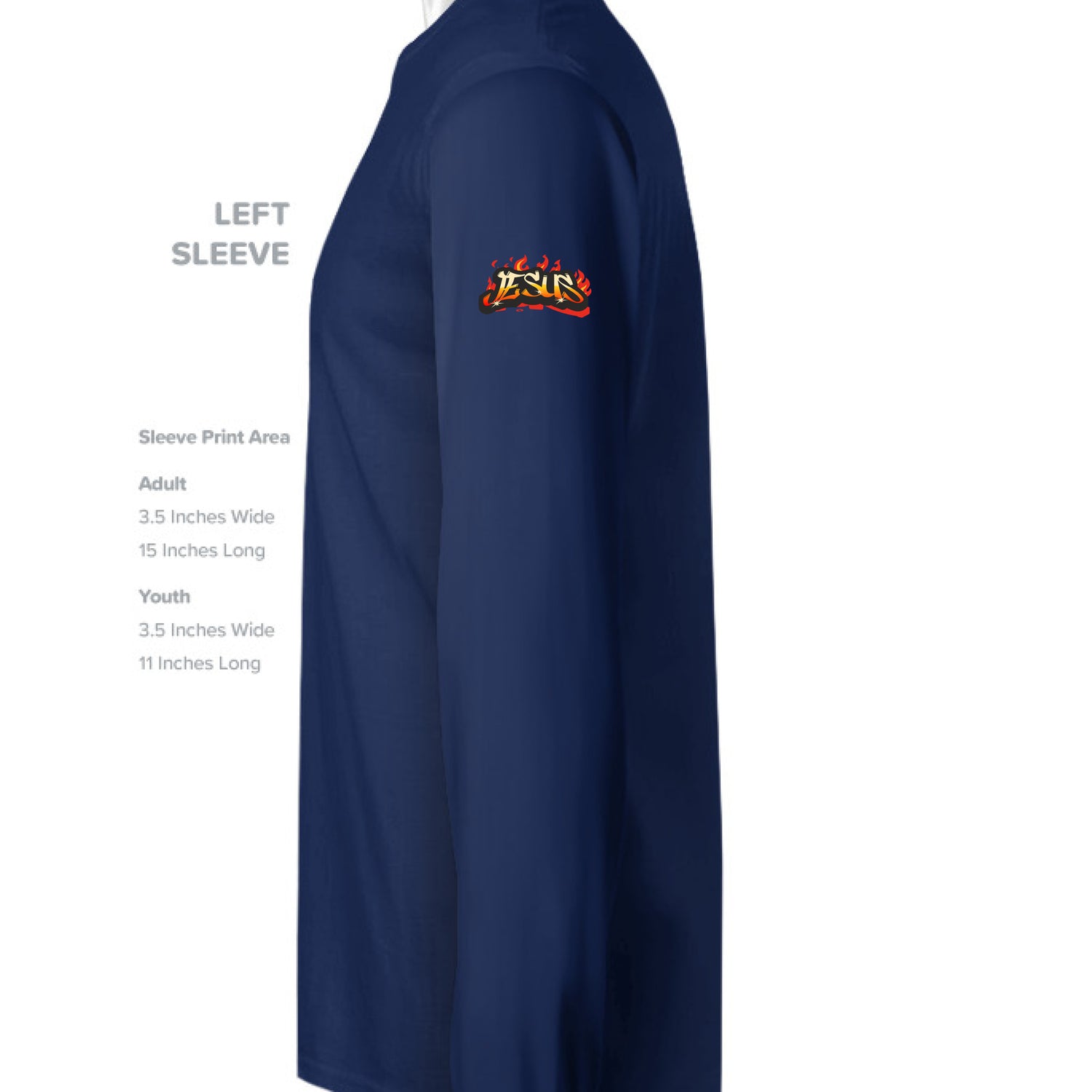 long sleeve faith based T-Shirt - Image 3