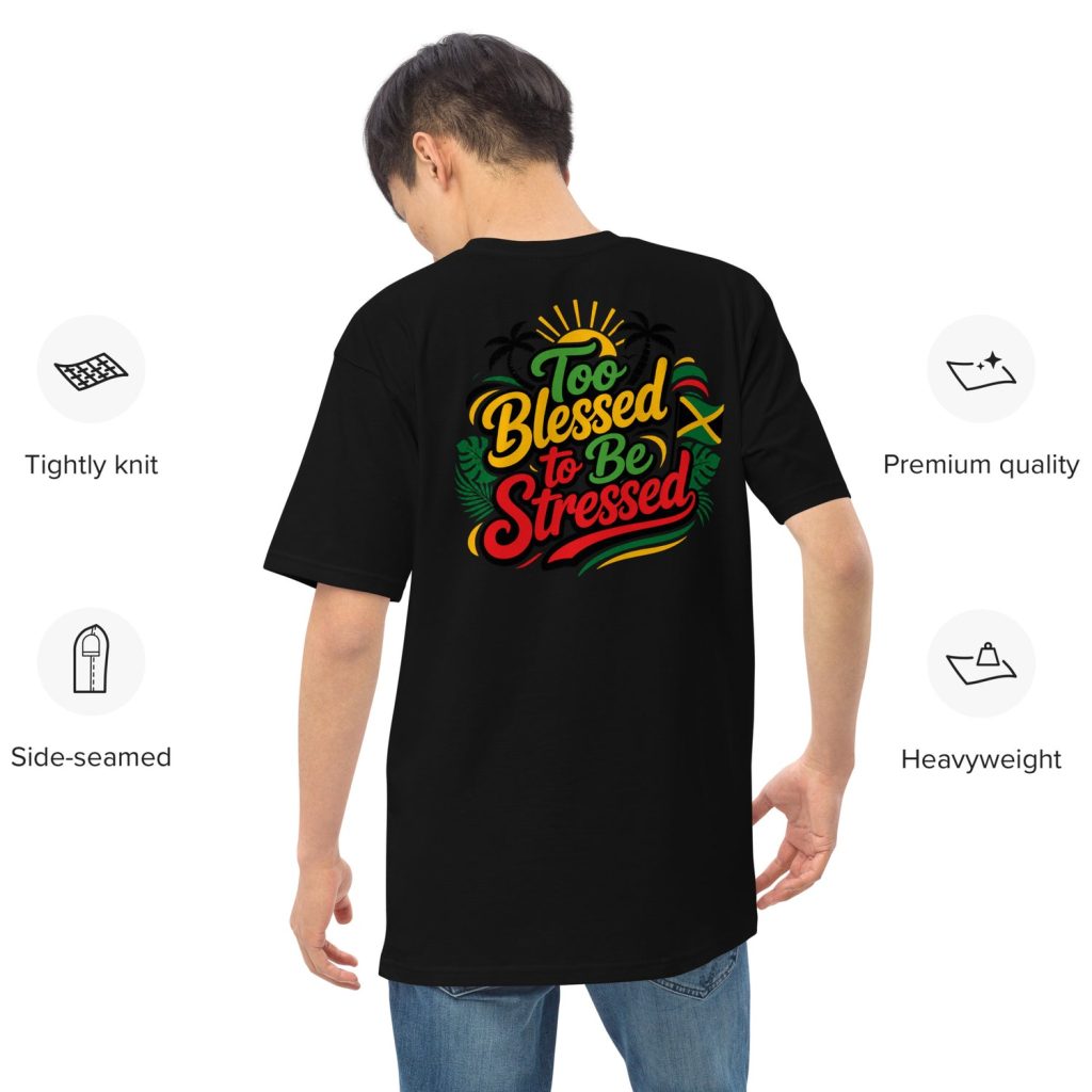 Too Blessed to Be Stressed Heavyweight Tee