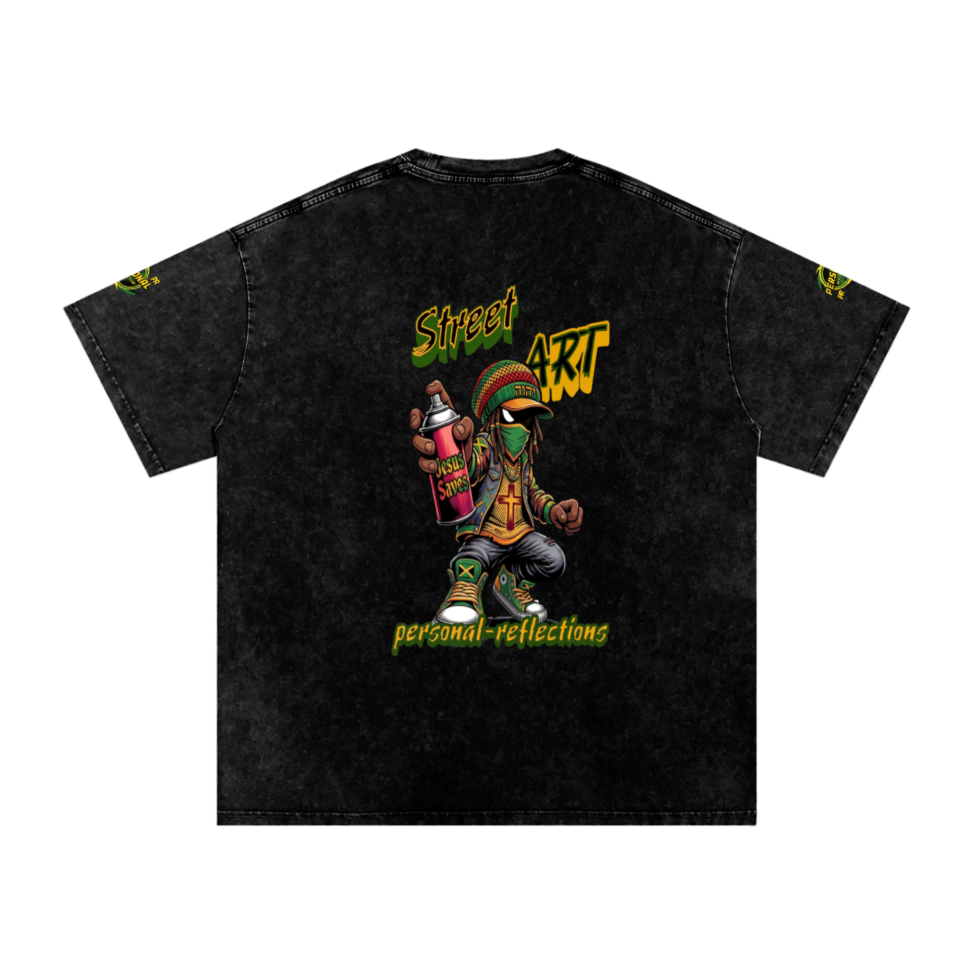 Vintage Heavyweight Snow Washed Oversized T-Shirt | Streetwear Tee - Image 2